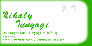 mihaly tunyogi business card